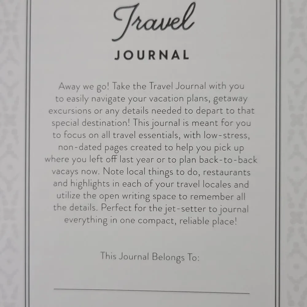 Blue Sky Teal The Travel Journal (cloth covered)- NWT